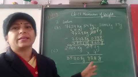 Class 3, Mathematics, Revision of Chapter 17, Measures of Mass by Vijaya Lakshmi
