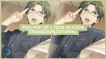 png pop up + fade in zoom transition tutorial  / alight motion