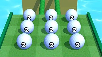 2048 Golf Ball Runner ! All Levels Gameplay (52-54) android, ios