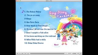 Sing Along Karaoke Vol 3 2009 Dvd Menu Walkthrough