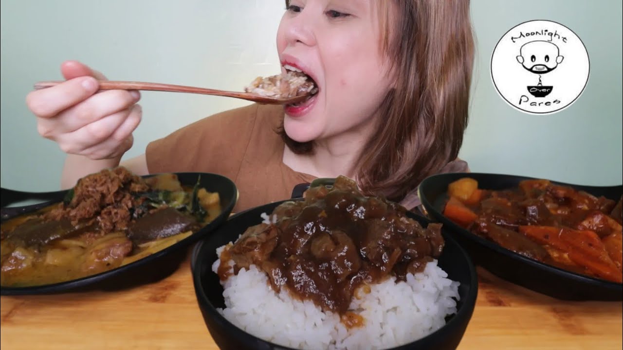 FILIPINO FOOD MUKBANG Kare kare, Kaldereta at Beef Tendon Pares YouTube