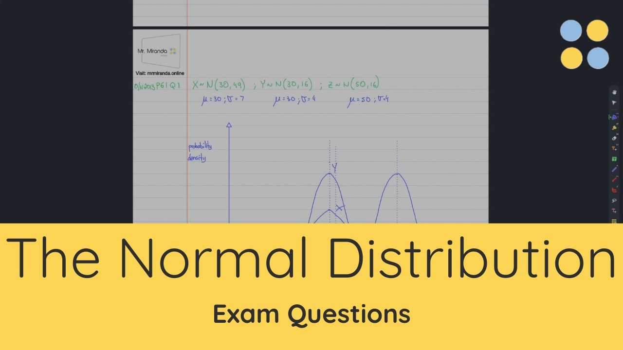 CAIE A-Level Mathematics 9709 | The Normal Distribution Exam Practice ...