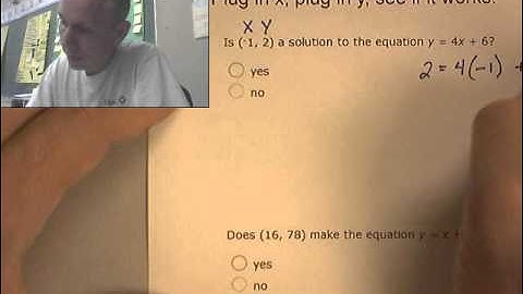 IXL 8th v.1 does x,y satisfy the linear equation