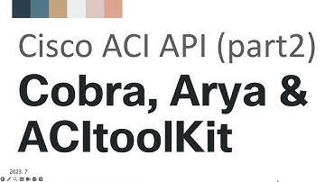 Cisco ACI API (2) - postman, Cobra, Arya & ACItoolKit