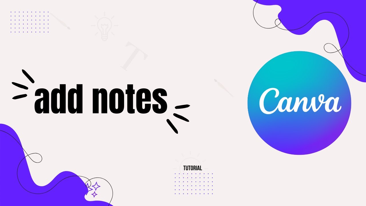 How to add notes in Canva - YouTube