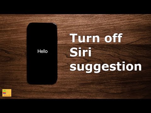 How To Turn Off Siri Suggestion For Apps
