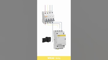 How to connect a modular contactor, to be controlled by a selector.