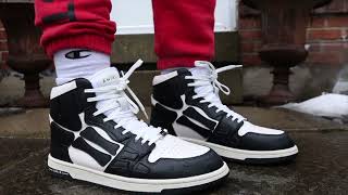 AMIRI SKEL TOP HI Black/White (On-Foot 