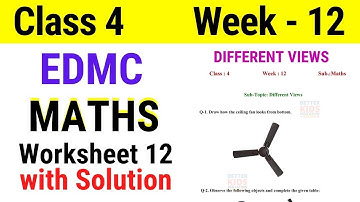 EDMC Class 4 Maths Week 12 Worksheet 12 / Class 4th maths worksheet 12 Week 12 with solution