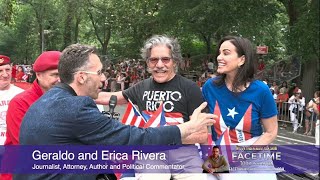 Todd interviews Geraldo Rivera & Curtis Sliwa at the 2023 National Puerto Rican Day Parade in NYC