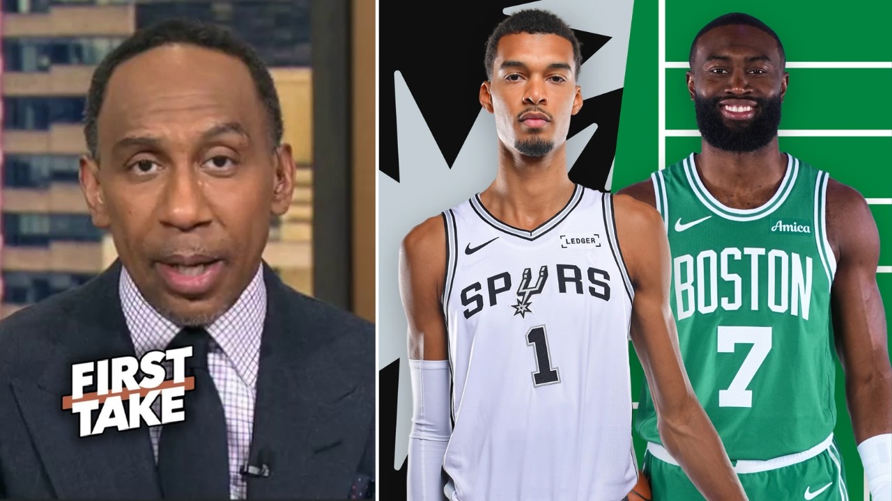FIRST TAKE | Spurs vs Cetlics is NBA Final preview - Stephen A Smith excited on Wemby & Tatum battle
