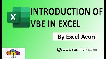 Introduction of Visual Basic Editor(VBE) in Excel - Excel Avon