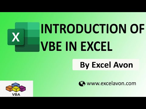 Introduction of Visual Basic Editor(VBE) in Excel - Excel Avon