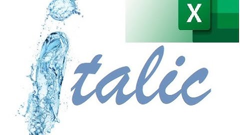 002. Change font to italic even for a partial cell - 1 min lesson! | EXCEL