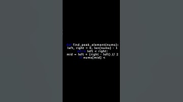 Find Peak Element - Leetcode 162 - Python #python #algorithm #interview