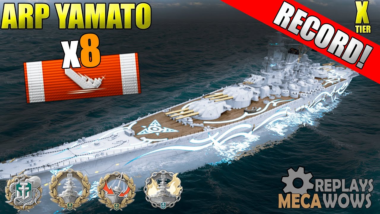 ARP Yamato 8 Kills & 185k Damage | World of Warships Gameplay 4k