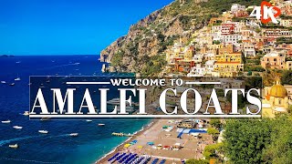 FLY OVER AMALFI COAST 4K|4k Nature Relaxation Video In Italy W/ Good Inspirational Music|Super HD 4K