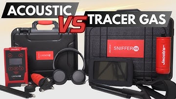 Comparing tracer gas water leak detector Sniffer and acoustic water leak detector Lixener30