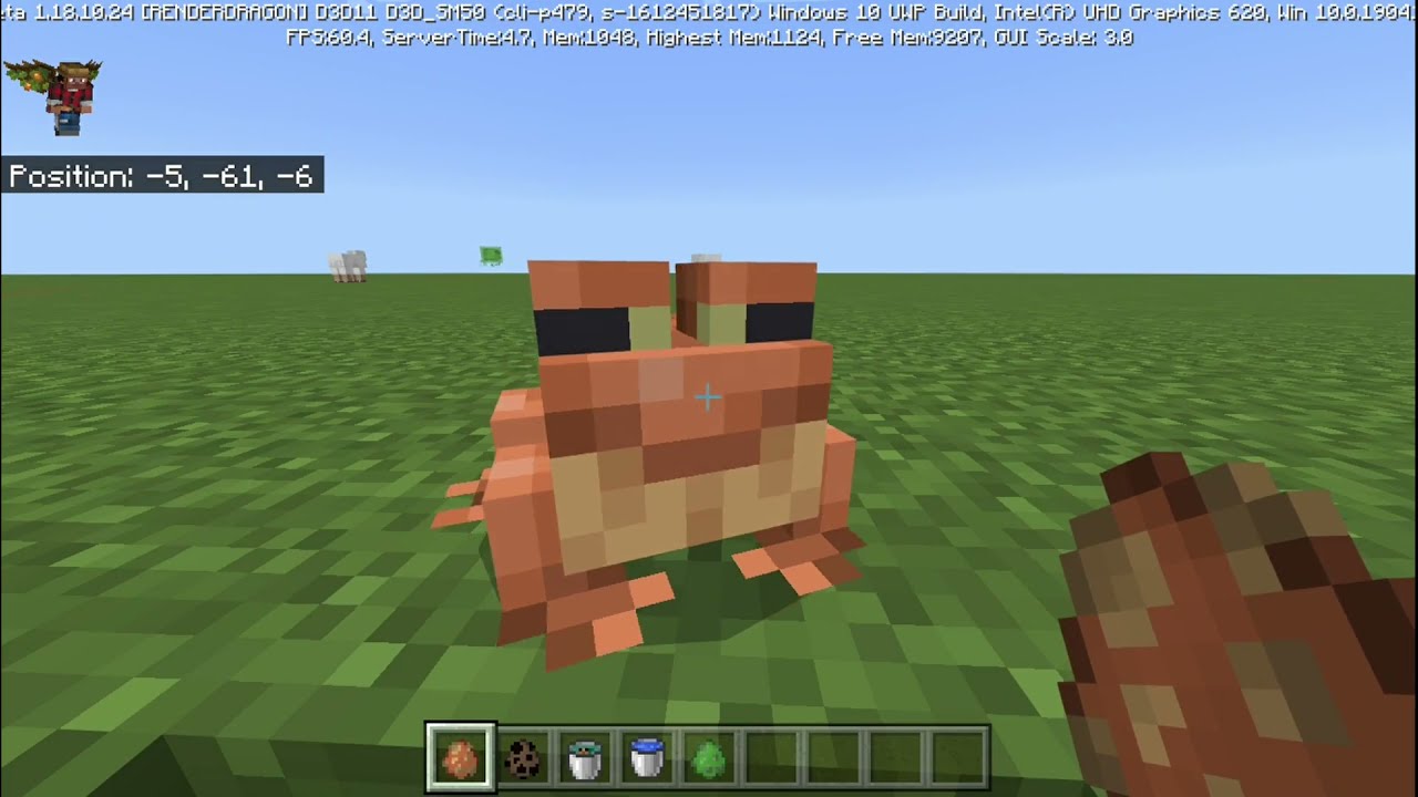 minecraft frogs (Beta 1.18.10.24)