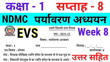 NDMC Class 1 EVS Week 8 Worksheet 8 (21/7/21) || पर्यावरण अध्ययन सप्ताह 8 Class 1st week 8 solution