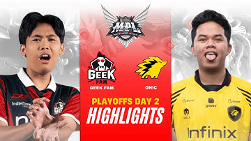 GEEK FAM vs ONIC HIGHLIGHTS PLAYOFFS | MPL ID S15 Playoffs Day 2 GEEK vs ONIC