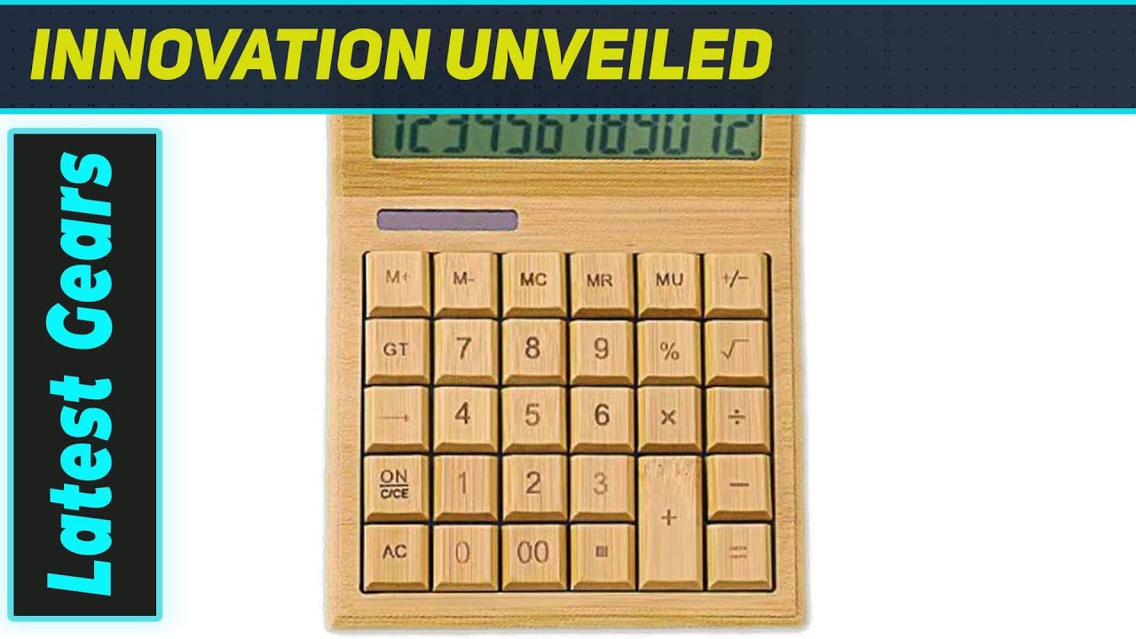 Omio Natural Bamboo Solar Calculator: The Smartest Eco-Friendly Desk Essential!