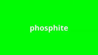 what is the meaning of phosphite Phosphite Meaning