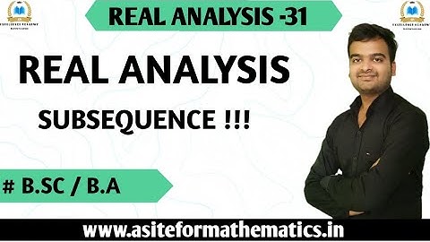 what is subsequence || subsequence || Real Analysis