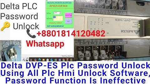 Delta DVP-ES Plc Password Unlock Using All Plc Hmi Unlock Software, Password Function Is Ineffective