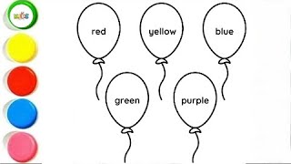 Cute Learn colour for kids | Color Matching Balloons Drawing,Painting &amp; Coloring and Toddlers_ Kids
