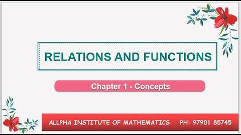 CLASS 10 MATHS TN NEW SYLLABUS CHAPTER 1- RELATIONS & FUNCTIONS  Concepts part 1