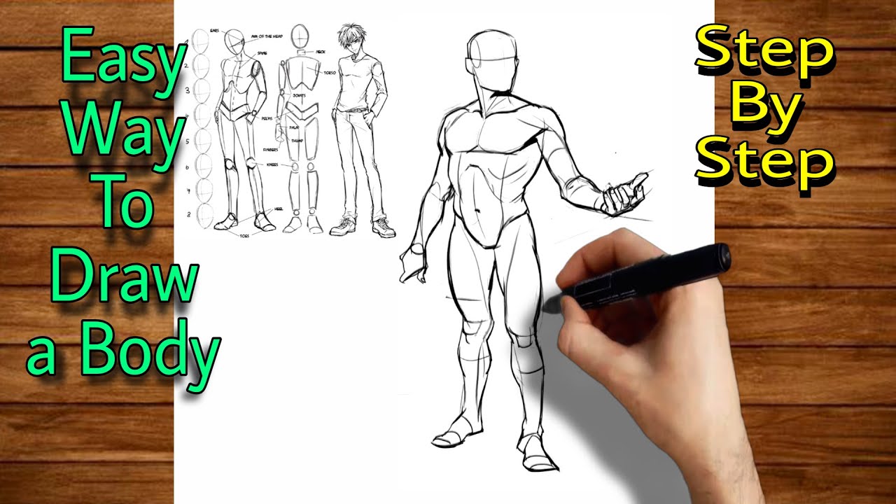 How To Draw a Body | Body Tutorial Drawing - YouTube