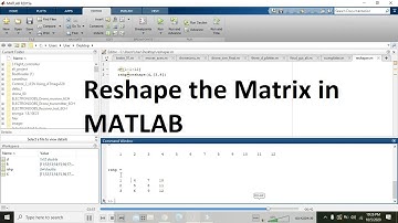 how to reshape a matrix or vector in matlab | reshaping matrices in matlab