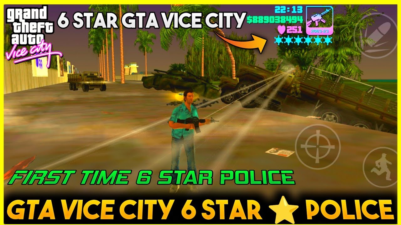 GTA VICE CITY SIX STAR POLICE IN ANDROID 6 STAR POLICE GTA VICE CITY 