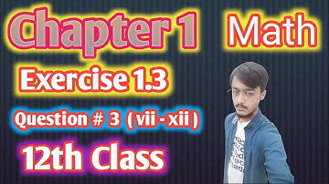 FSC And ICS Math Part 2 Chapter 1 | Exercise 1.3 Functions And Limits | Question 3 | 12th Class Math