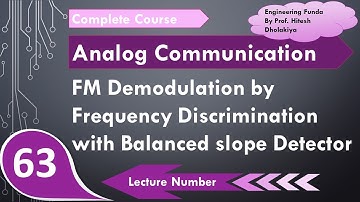 FM Demodulation | Frequency Discrimination by Balanced Slope Detector | Analog Communication