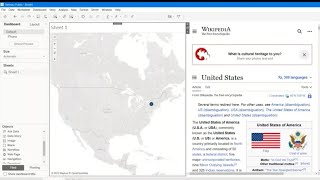 Tableau Dashboard with Map Visualization to Open Wikipedia Pages When Clicking on Countries