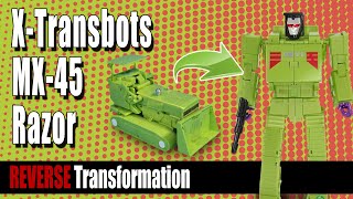 Reverse Transformation: X-Transbots MX-45 Razor [Bonecrusher]: Rock FX Review
