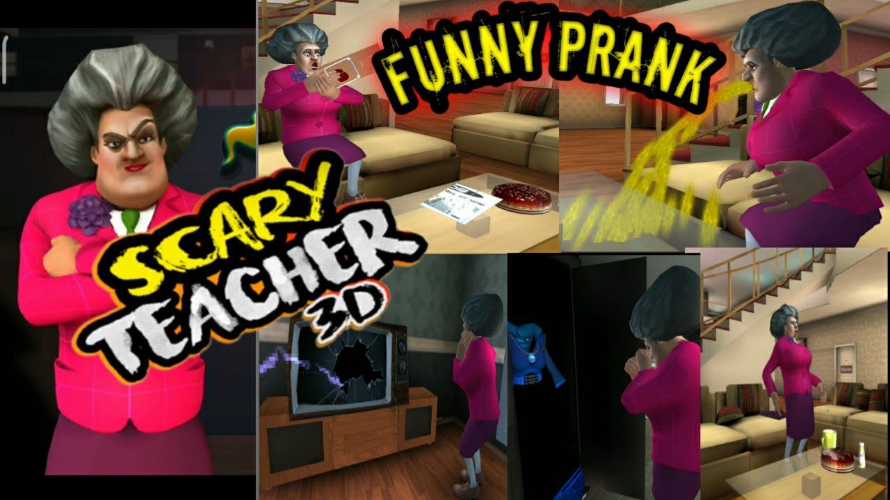 Scary Teacher 3D Prank Gameplay #1(I MADE HER CRY#technogamerz - YouTube