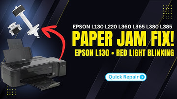 Epson L130 Printer Red Light Blinking Solution  Paper Jam & Roller Replacement