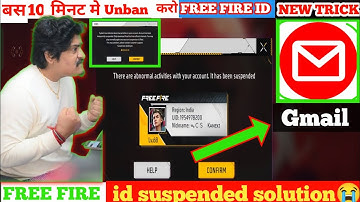 There are abnormal activities with your account. it has been suspended | free fire id suspended