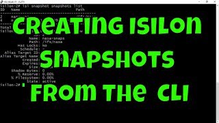 Isilon Quick Tips: SnapshotIQ from the CLI