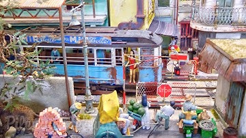 Model Railway Diorama of Maeklong Train Market - Model Railroading and Scratch Building at its Best!