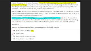Making Inferences Question 5