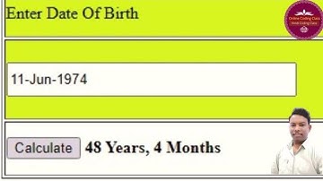 Age calculate in asp.net step by step | Online coding class