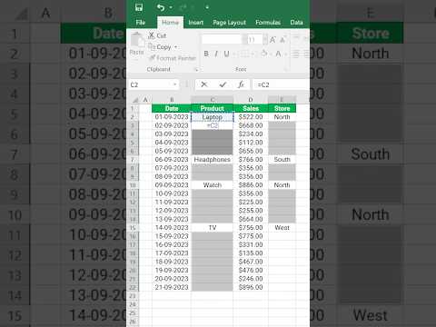 Fill Empty Cells in Excel smartly😎 | Excel tricks #shorts #excel