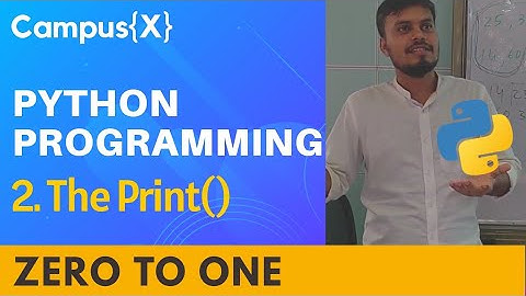 The Print Function | Python Tutorial #2 | Python for Beginners | Zero to One