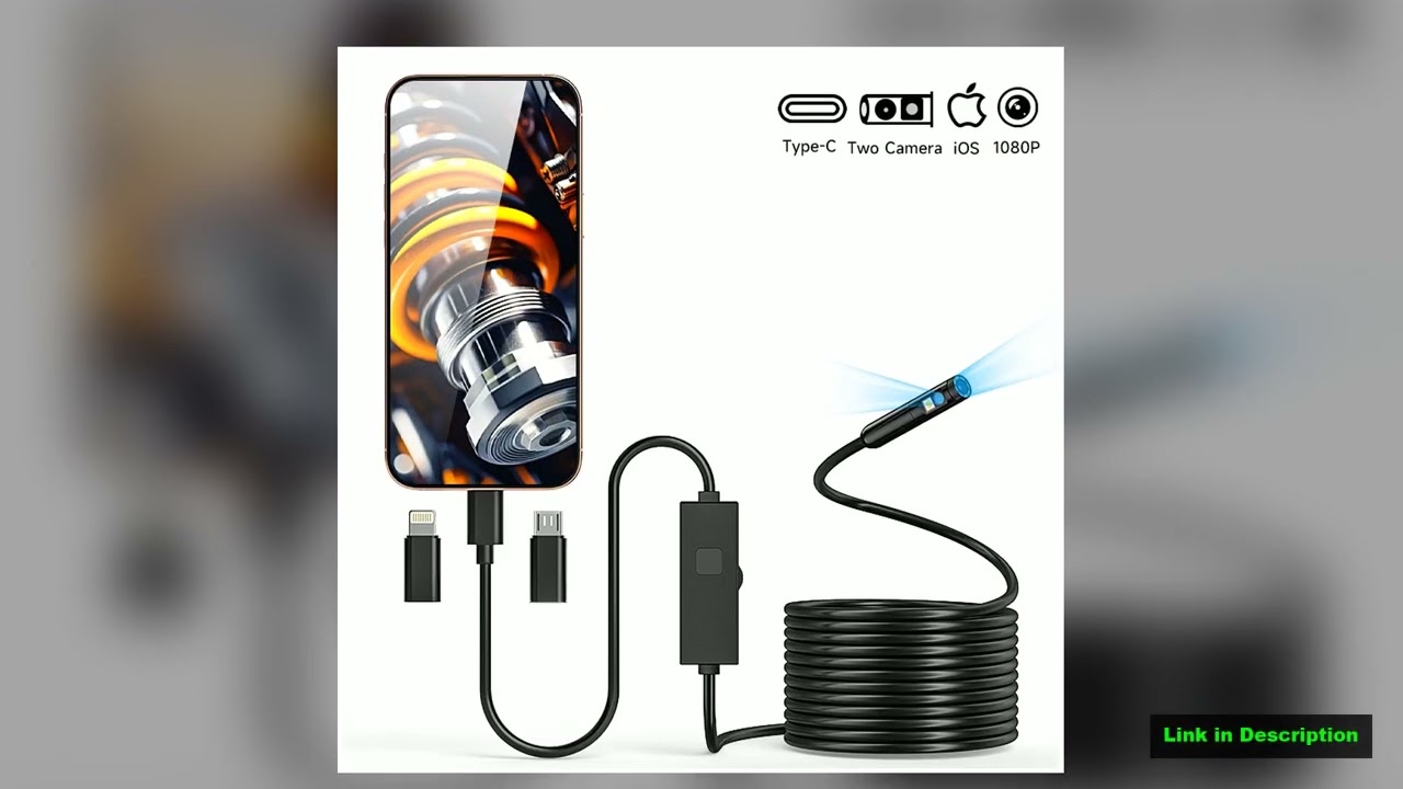 HD1080P Endoscope 3in1 Micro USB TypeC Single Dual Camera for IOS iphone Android Phones Waterproof