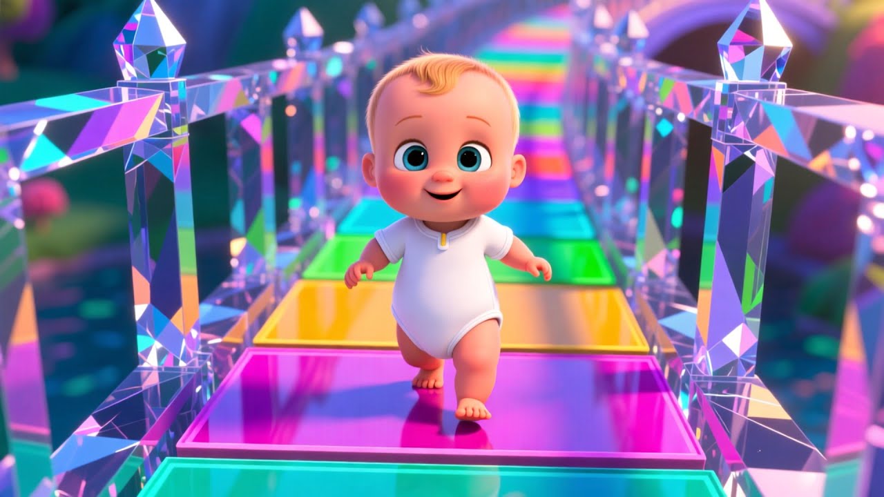 Baby’s Crystal Bridge ✨🌉🎵 | Magical Adventure Song for Kids | Playful Nursery Rhyme