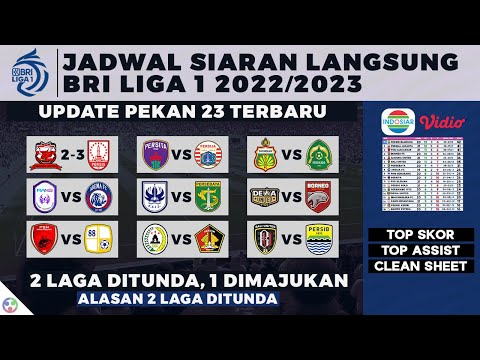 TERBARU, Jadwal Liga 1 2023 Pekan 23 Live Indosiar Lengkap - Persita vs Persija ditunda, Persib
